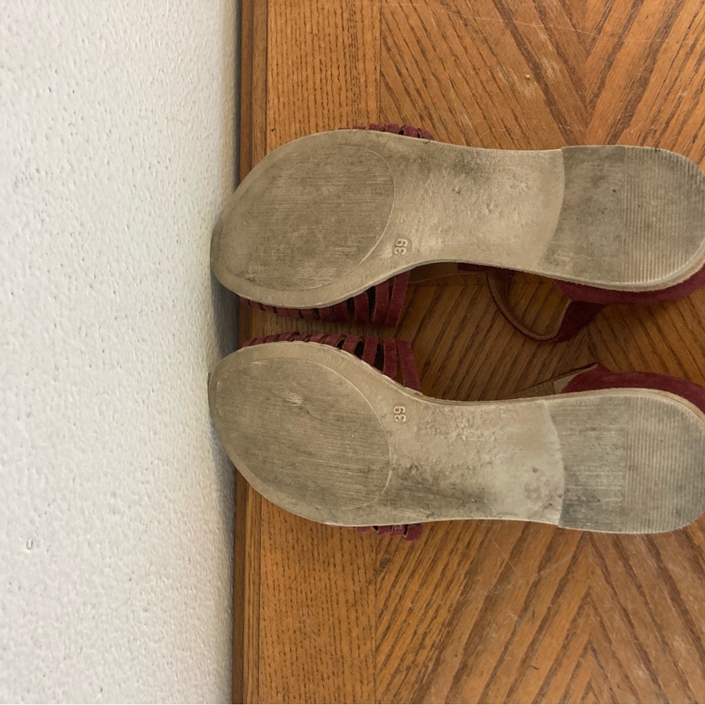 ERIC MICHAEL Rust Suede Sandals Size 39 (USA 9) - Picture 7 of 7